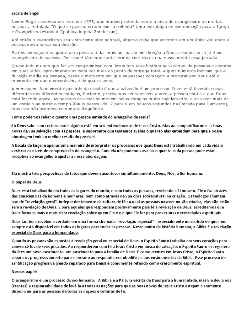 Escala de Engel | PDF | Revelação | Deus