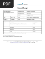 Payment Receipt: SL - No. Particulars Amount (INR)