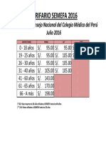 Tabla de Primas PDF