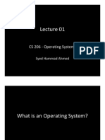 CS 206 - Operating Systems: Syed Hammad Ahmed
