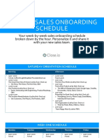 4 Week Sales Onboarding Schedule PDF