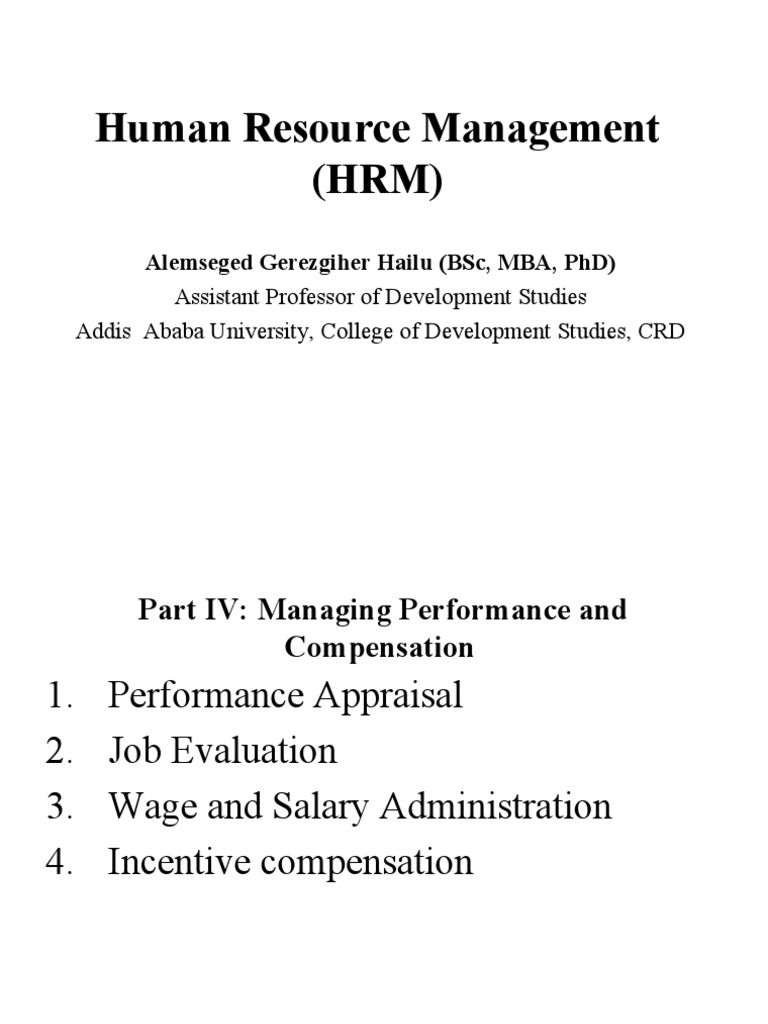 Part Four - Managing Performance and Compensation | PDF | Performance ...
