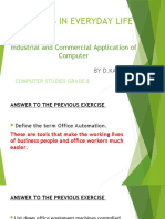 Industrial and Commercial Application of Computers