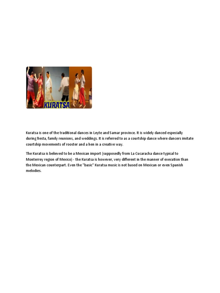 History and Origin of Kuratsa Dance | PDF