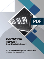 Coal Stockpile Survey PT. PLN (Persero) PLTU Teluk Sirih: (Padang, 23rd March 2019)