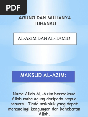 Akidah Thn 4 Al Azim Al Hamid Pdf