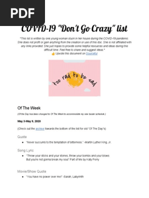 COVID-19 -Don't Go Crazy- list.pdf