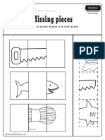 Missing Pieces Cut and Paste Worksheets PDF