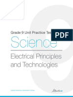 Ed Grade 9 Unit Practice Test Science Electrical Principles Technologies