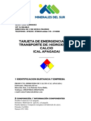 Cal Apagada, PDF, Solubilidad