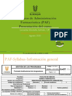 PAF - Introducción y Temática Curso PDF