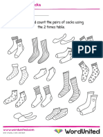 KS1 MAT001 Socks 2 Times Table