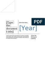 (Type The Documen T Title) : (Year)