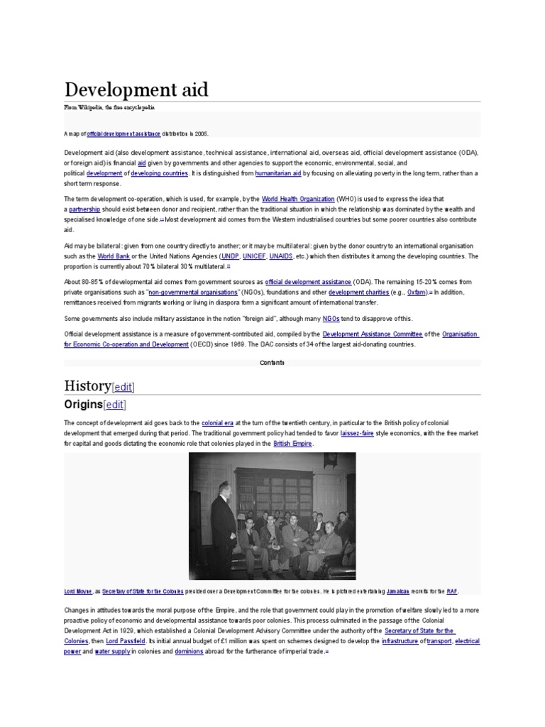 Development Aid | PDF | Development Aid | Development Assistance Committee