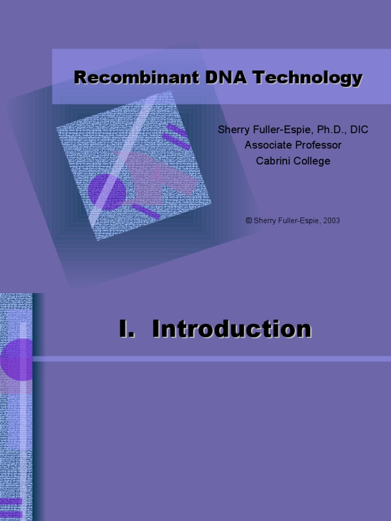Recombinant DNA Technology Fuller | PDF | Molecular Cloning | Plasmid