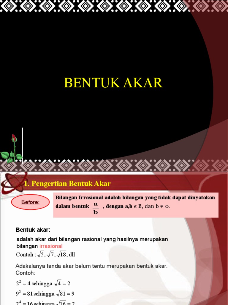 Bentuk Akar | PDF