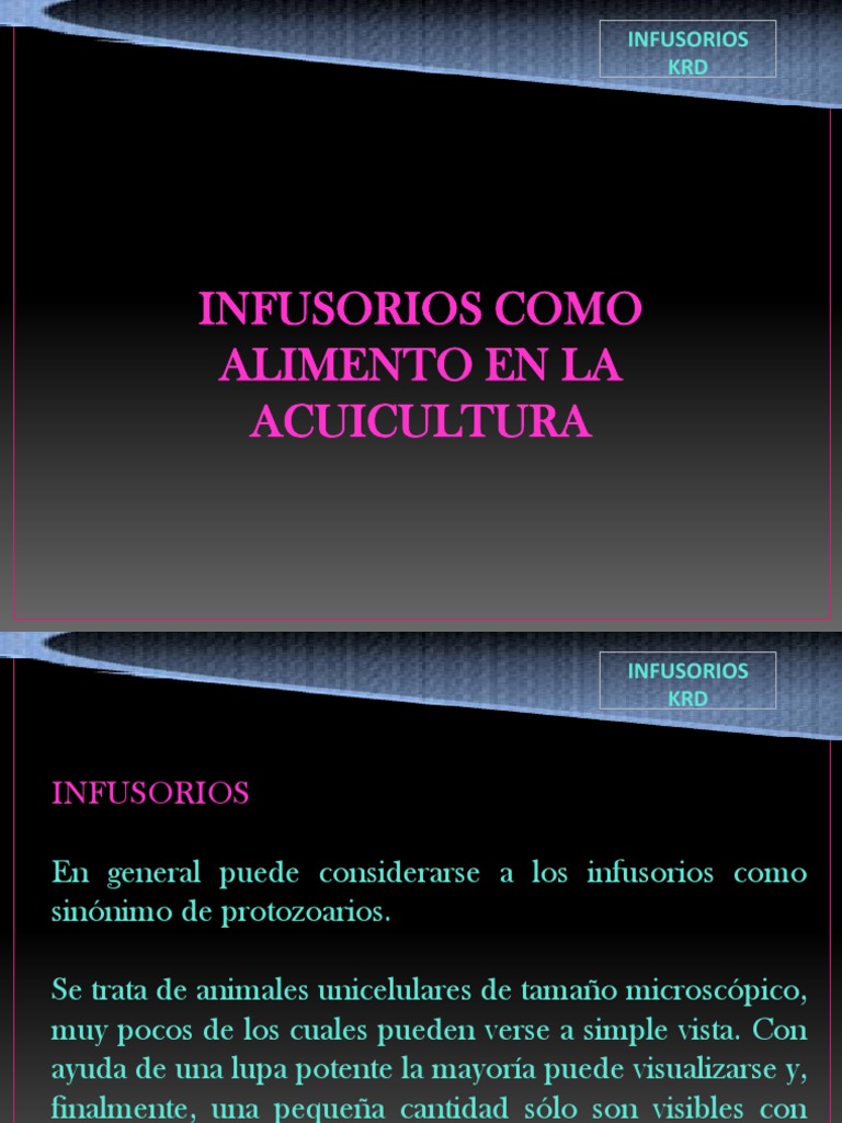 Alimentos vivos para la acuicultura: Infusorios, artemia, daphnia y ...