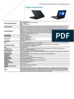 Ordinateur Portable HP 250 G7 Tableau de Spécifications: HP Recommande Windows 10 Professionnel