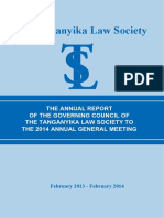 Tanganyika Law Society 2014 Annual Report