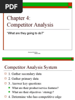 Competitor Analysis: "What Are They Going To Do?"