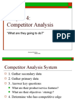 Competitor Analysis: "What Are They Going To Do?"