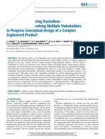 A Systems Engineering Hackathon - A Methodology Involving Multiple Stakeholders to Progress Conceptual Design of a Complex Engineered Product