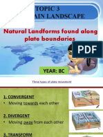 Topic 3 Mountain Landscape: Natural Landforms Found Along Plate Boundaries