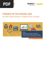 Finance in The Digital Age: Do F&A Leaders Believe in Digital-Driven Change?