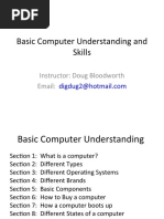 Basic Computer Understanding and Skills: Instructor: Doug Bloodworth Email