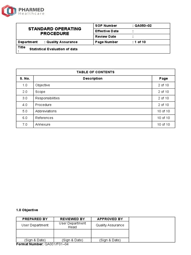 Statistical Evaluation of Data QA050-02 | PDF | Coefficient Of ...