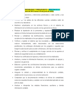 FUNCIONES Profesional Univ. Contabilidad y Presupuesto y Auxiliar de Contabilidad