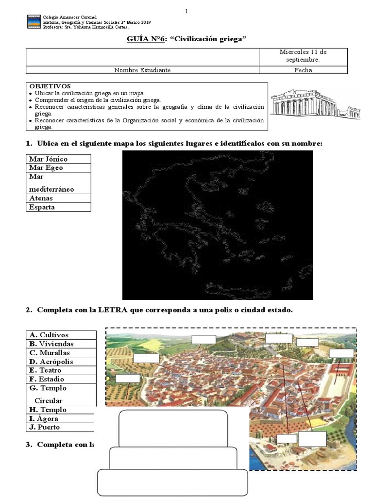 Actividades sobre la Civilización Griega | PDF | Antigua Grecia | Grecia