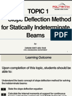 Slope Deflection Method For Statically Indeterminate Beams - Notes PDF