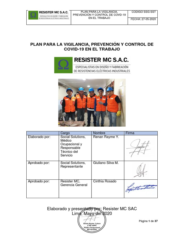 Protocolo Resister MC Sac, PDF, Lavado de manos