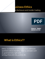 Business Ethics: Corporate Disclosure and Insider Trading