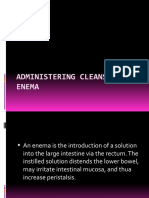 Administering Cleansing Enema