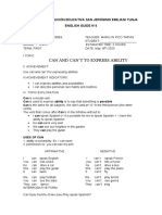 Can and Can T To Express Ability: Institución Educativa San Jerónimo Emiliani Tunja English Guide N°4