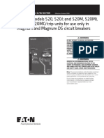 Digitrip Trip 520 Units For Use in Magnum Low Voltage Circuit Breakers Il70c1037h05