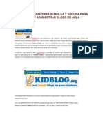 KidBlog plataforma sencilla blogs aula