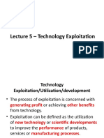 Lecture 5 - Technology Exploitation