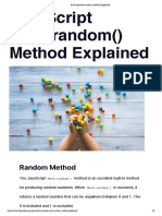 JavaScript Math - Random Method Explained
