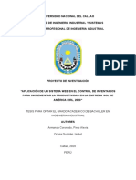 Aplicación de Un Sistema Web en El Control de Inventarios para Incrementar La Productividad en La Empresa Sol de América Eirl, 2020