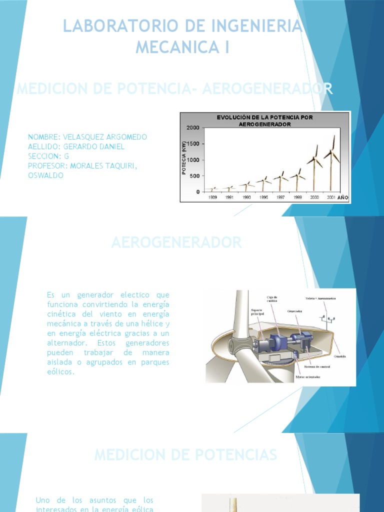 Medición de Potencia en Aerogeneradores | PDF | Turbina eólica ...