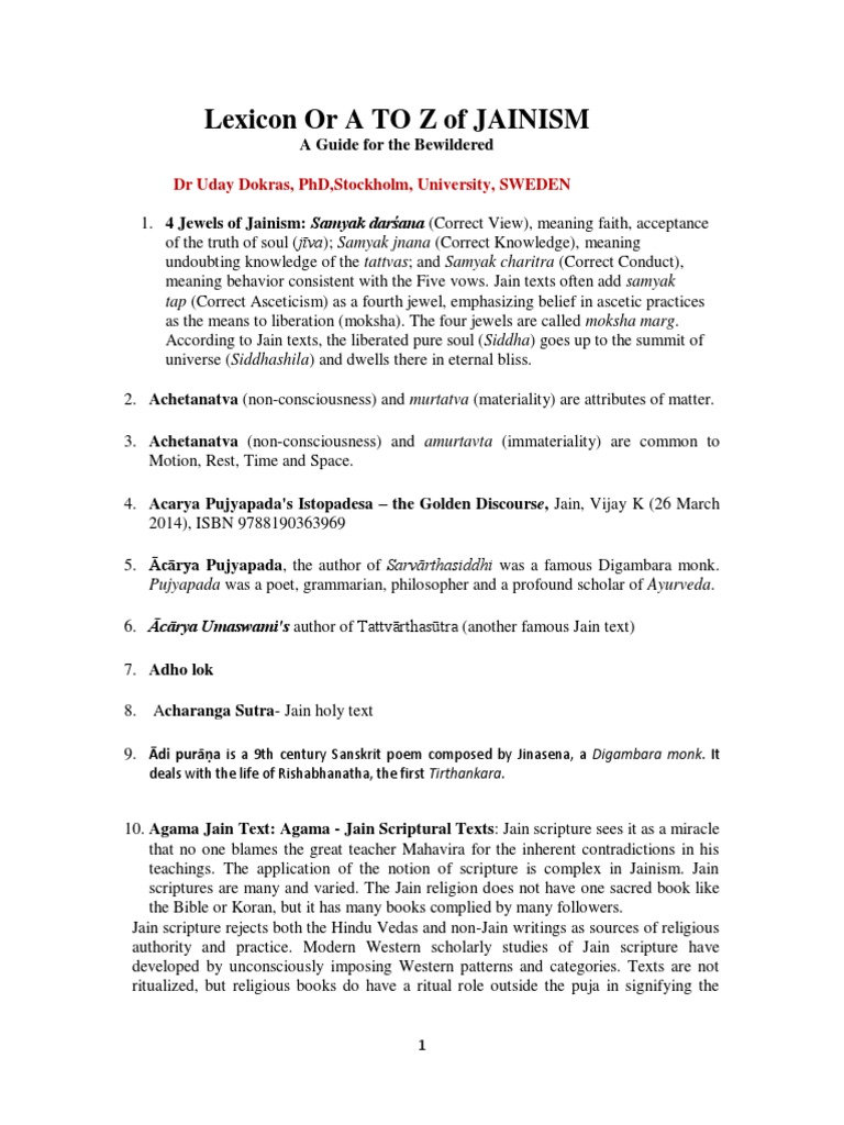 A To Z of Jainism PDF | PDF | Indian Philosophy | Religious ...