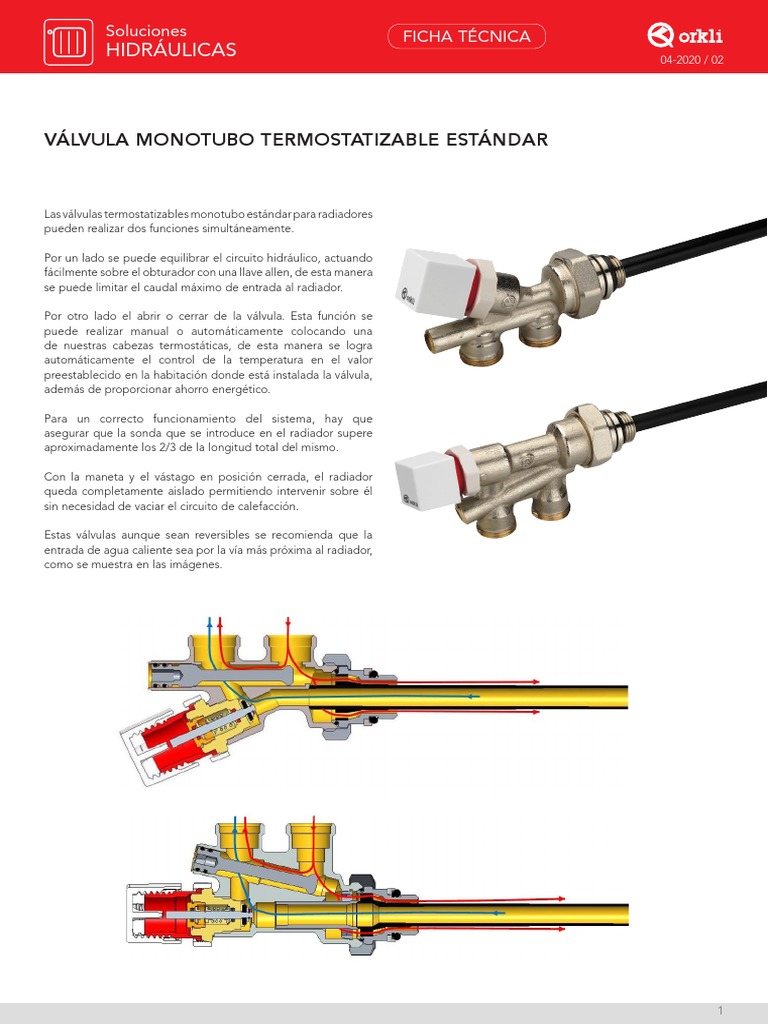Llave Radiador Monotubo Tipos De Valvulas Para Radiadores
