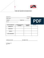 Alge-Siaho-F-017 Hoja de Control de Desechos