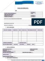 Evaluación psicopedagógica ficha entrevista