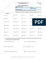 Guía 1 Octavo Números Enteros PDF