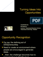 Turning Ideas Into Opportunities