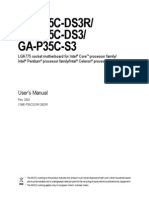 Motherboard Manual Ga-P35c-Ds3r ds3 s3 2.0 e